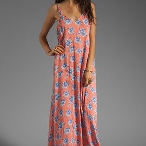 Acacia Hana Backless Long Dress in Vintage Aloha
